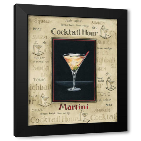 Martini Black Modern Wood Framed Art Print by Gorham, Gregory