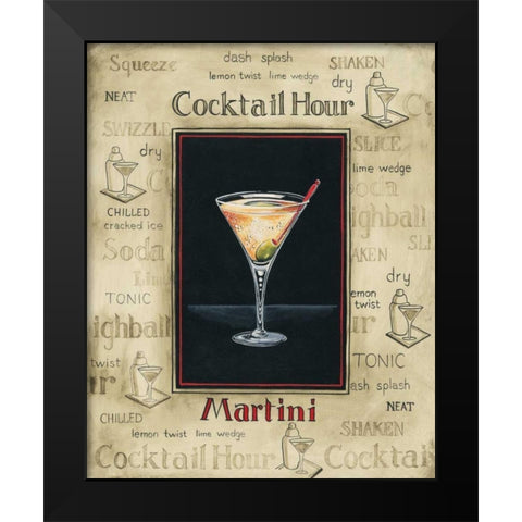 Martini Black Modern Wood Framed Art Print by Gorham, Gregory