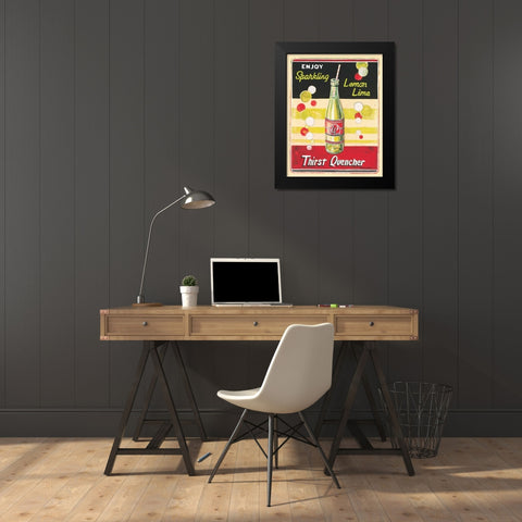 Lemon Lime Black Modern Wood Framed Art Print by Gorham, Gregory