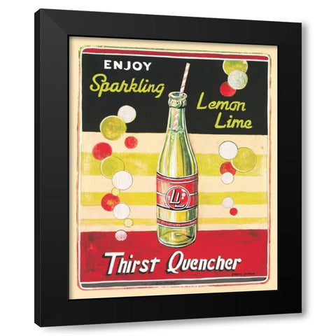 Lemon Lime Black Modern Wood Framed Art Print with Double Matting by Gorham, Gregory