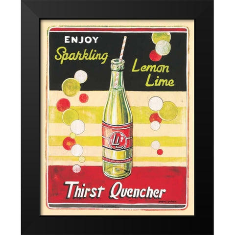 Lemon Lime Black Modern Wood Framed Art Print by Gorham, Gregory