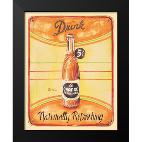 Orange Black Modern Wood Framed Art Print by Gorham, Gregory