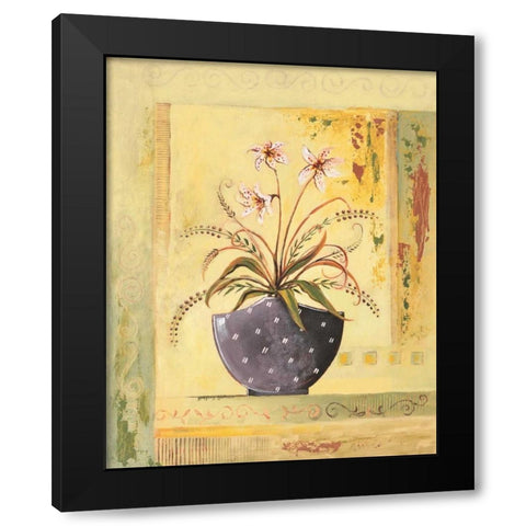 Purple Vase Black Modern Wood Framed Art Print with Double Matting by Gorham, Gregory
