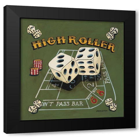 High Roller Black Modern Wood Framed Art Print with Double Matting by Gorham, Gregory