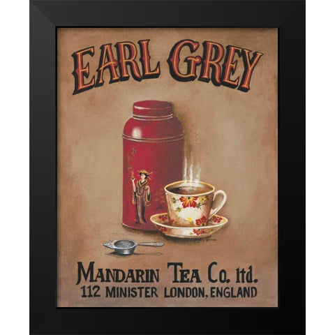 Earl Grey Black Modern Wood Framed Art Print by Gorham, Gregory