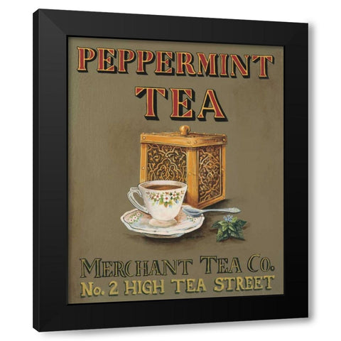 Peppermint Black Modern Wood Framed Art Print by Gorham, Gregory