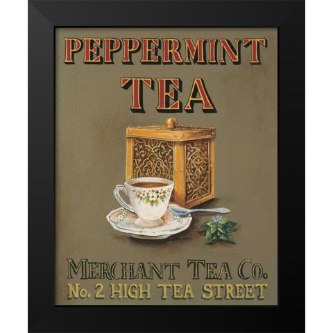 Peppermint Black Modern Wood Framed Art Print by Gorham, Gregory