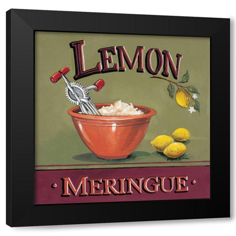 Lemon Meringue Black Modern Wood Framed Art Print by Gorham, Gregory