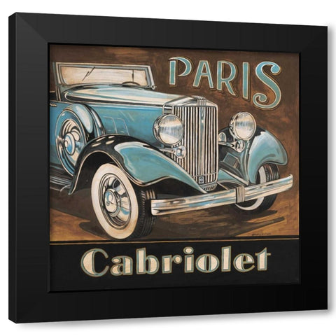 Paris Cabriolet Black Modern Wood Framed Art Print by Gorham, Gregory