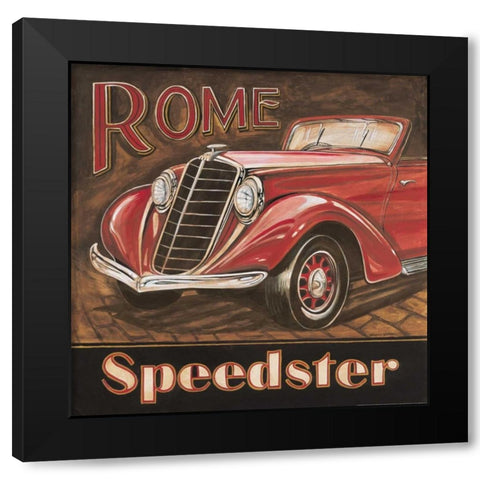 Rome Speedster Black Modern Wood Framed Art Print with Double Matting by Gorham, Gregory