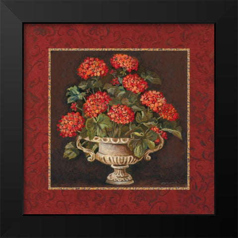 Geraniums I Black Modern Wood Framed Art Print by Gorham, Gregory