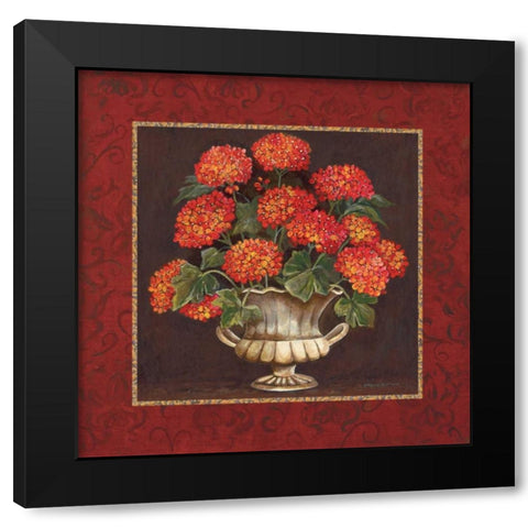Geraniums II Black Modern Wood Framed Art Print by Gorham, Gregory