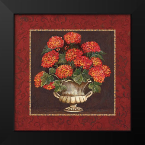 Geraniums II Black Modern Wood Framed Art Print by Gorham, Gregory