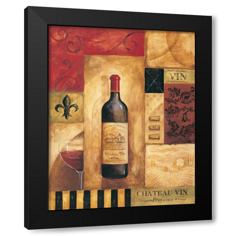Chateau Vin Black Modern Wood Framed Art Print with Double Matting by Gorham, Gregory