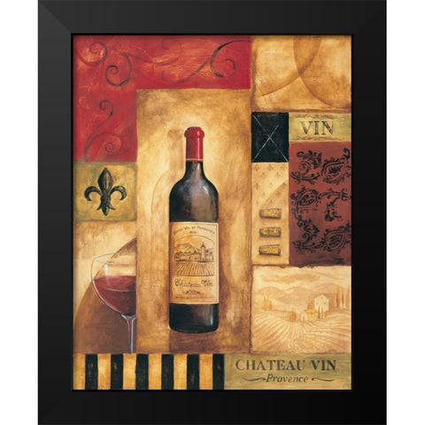 Chateau Vin Black Modern Wood Framed Art Print by Gorham, Gregory