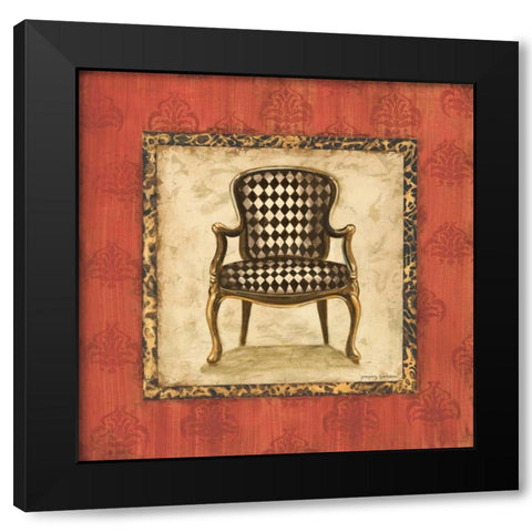 Parlor Chair IV Black Modern Wood Framed Art Print with Double Matting by Gorham, Gregory