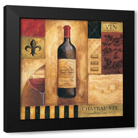 Chateau Vin Sq. Black Modern Wood Framed Art Print with Double Matting by Gorham, Gregory