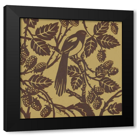 Bird Song IV Black Modern Wood Framed Art Print by Gorham, Gregory