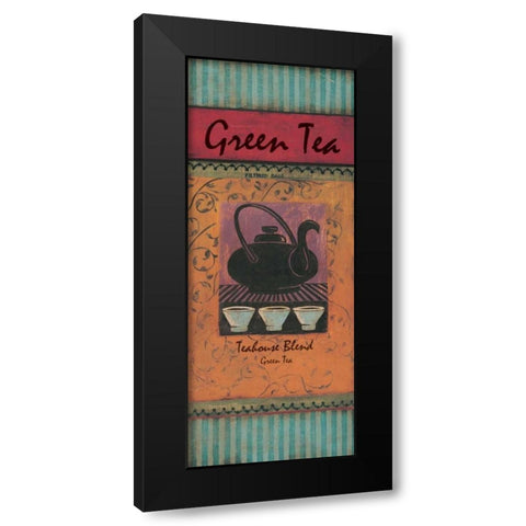 Green Tea Black Modern Wood Framed Art Print with Double Matting by Gorham, Gregory