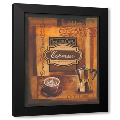 Italian Caffe Black Modern Wood Framed Art Print by Gorham, Gregory
