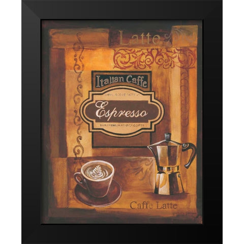 Italian Caffe Black Modern Wood Framed Art Print by Gorham, Gregory