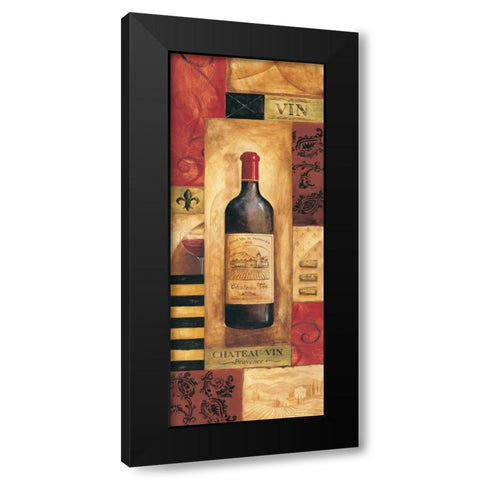 Chateau Vin Panel Black Modern Wood Framed Art Print by Gorham, Gregory