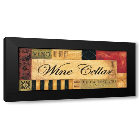 Wine Cellar Black Modern Wood Framed Art Print with Double Matting by Gorham, Gregory