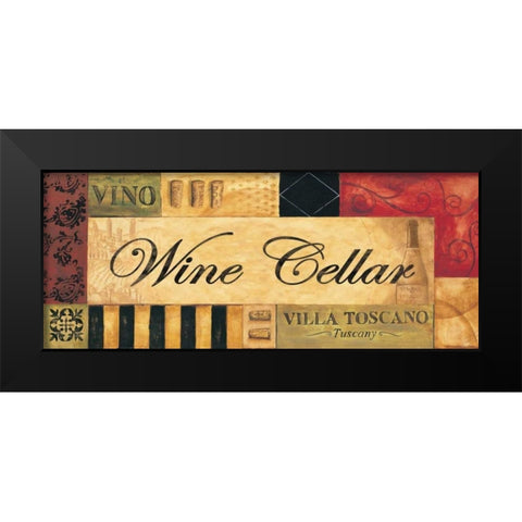 Wine Cellar Black Modern Wood Framed Art Print by Gorham, Gregory