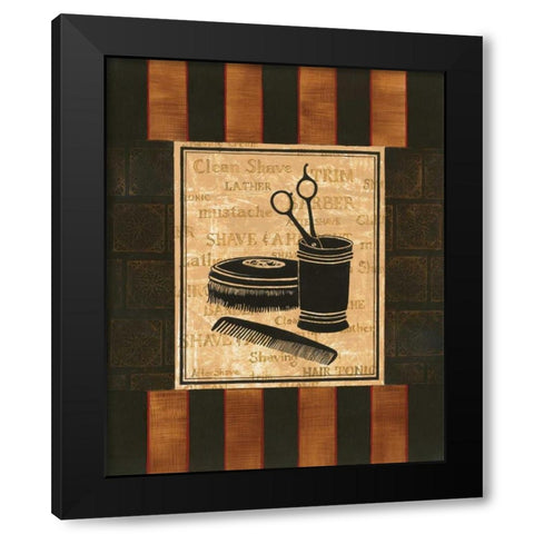 Haircuts Black Modern Wood Framed Art Print by Gorham, Gregory