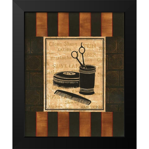 Haircuts Black Modern Wood Framed Art Print by Gorham, Gregory