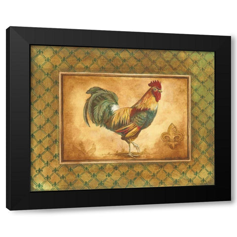Country Rooster I Black Modern Wood Framed Art Print by Gorham, Gregory