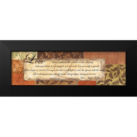Love Never Fails - special Black Modern Wood Framed Art Print by Gorham, Gregory