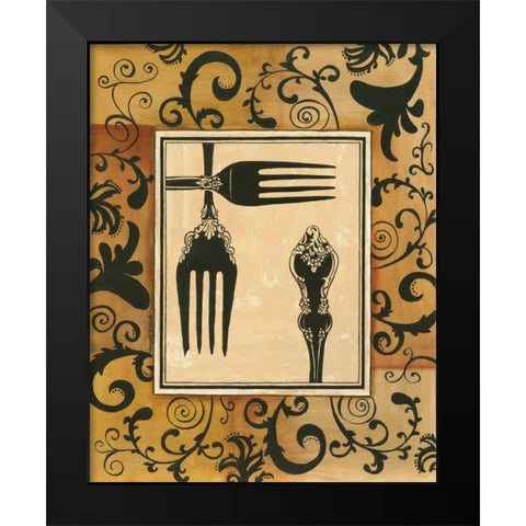 Forks Black Modern Wood Framed Art Print by Gorham, Gregory