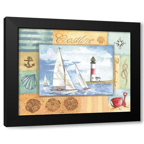 Summer Beach I Black Modern Wood Framed Art Print by Gorham, Gregory