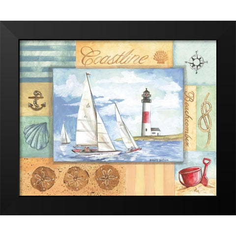Summer Beach I Black Modern Wood Framed Art Print by Gorham, Gregory