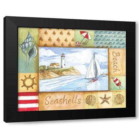 Summer Beach II Black Modern Wood Framed Art Print by Gorham, Gregory