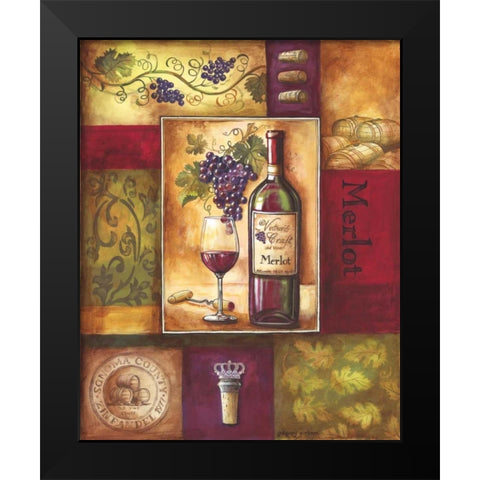 Valley Wine II Black Modern Wood Framed Art Print by Gorham, Gregory