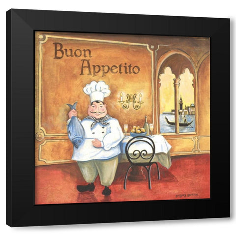 Chef II Black Modern Wood Framed Art Print by Gorham, Gregory