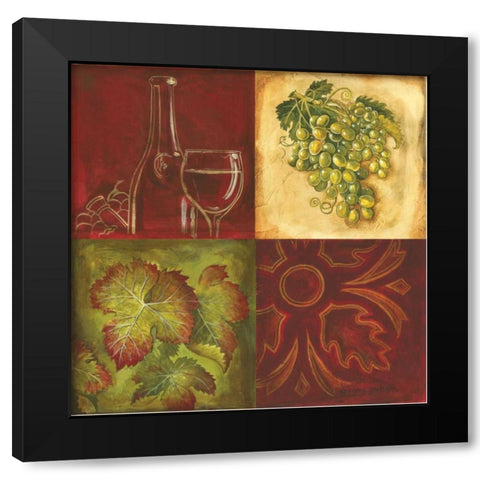 Wine Collage I Black Modern Wood Framed Art Print by Gorham, Gregory