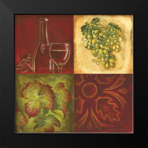 Wine Collage I Black Modern Wood Framed Art Print by Gorham, Gregory