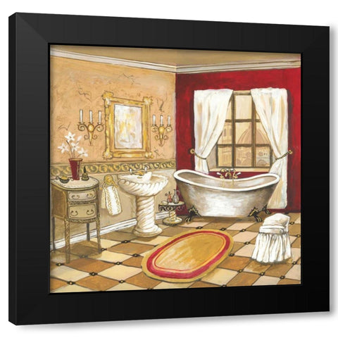 Florentine Bath Black Modern Wood Framed Art Print by Gorham, Gregory