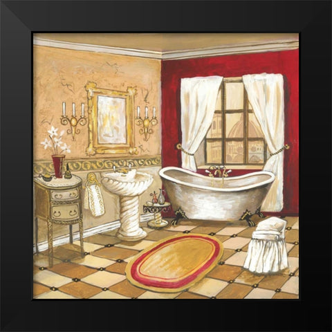 Florentine Bath Black Modern Wood Framed Art Print by Gorham, Gregory