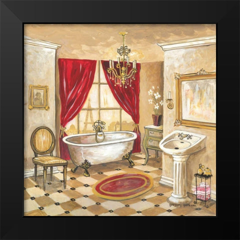 Parisian Bath Black Modern Wood Framed Art Print by Gorham, Gregory