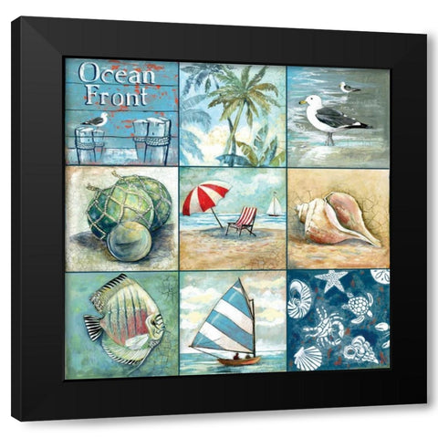 Ocean Front Black Modern Wood Framed Art Print by Gorham, Gregory