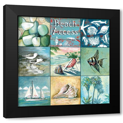 Beach Access Black Modern Wood Framed Art Print by Gorham, Gregory