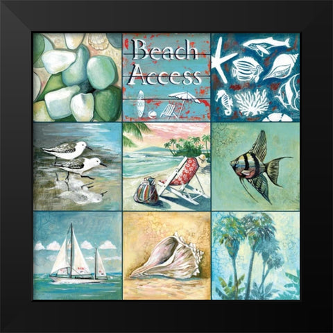 Beach Access Black Modern Wood Framed Art Print by Gorham, Gregory