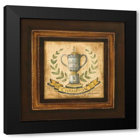 Golf Champion Black Modern Wood Framed Art Print by Gorham, Gregory