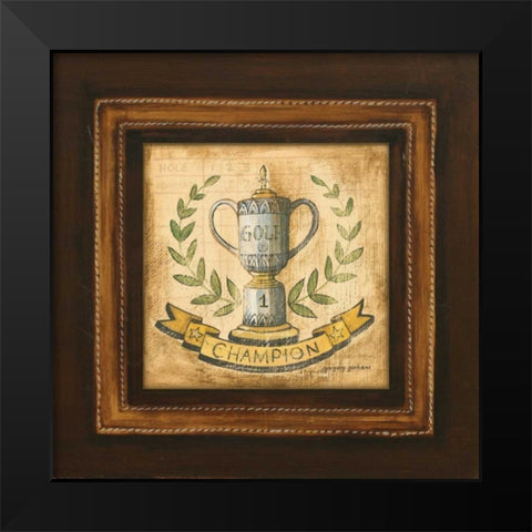 Golf Champion Black Modern Wood Framed Art Print by Gorham, Gregory