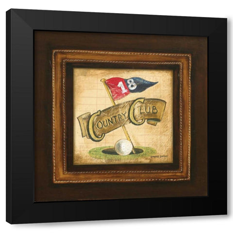 Golf Country Club Black Modern Wood Framed Art Print by Gorham, Gregory