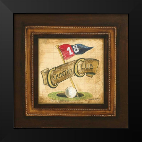 Golf Country Club Black Modern Wood Framed Art Print by Gorham, Gregory